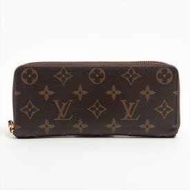 LOUIS VUITTON/ルイ ヴィトン　モノグラム ポルトフォイユクレマンス M60744 　ミモザ　ラウンドジップ長財布　　【中古】
