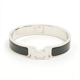 HERMES/エルメス　Hバングル クリック H バングル　PM　ブラック/シルバー　ブレスレット　【中古】