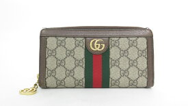 GUCCI/グッチ　GGスプリーム 　オフィーディア　ラウンドジップウォレット　　523154　【中古】