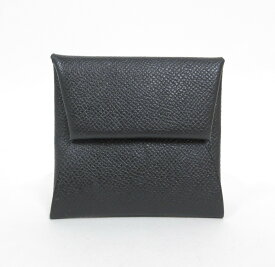 HERMES/エルメス　バスティア ヴォ―エプソン コインケース　　T刻印　ブラック/シルバー　箱付き　【中古】