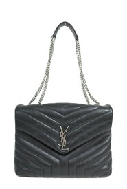 YSL/サンローランパリ　ルル　ミディアムレザーショルダーバック　487216　ブラック　チェーンショルダーバッグ　【中古】