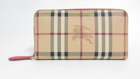 BURBERRY/バーバリー　ノバチェック 　ラウンドジップウォレット　ラウンドジップ長財布　【中古】