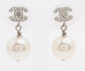 CHANEL/シャネル　ココマーク　B19V　イミテーションパール　ピアス　【中古】