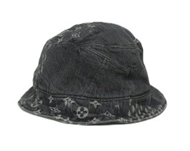LOUIS VUITTON/ルイ ヴィトン　ボネ ダミエ ジャイアント ウェーブ モノグラム ハット　デニム　グレー　MP2745 帽子　ハット　【中古】