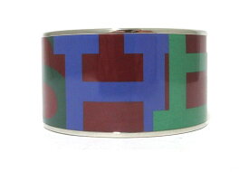 HERMES/エルメス　エマイユ バングル　TGM　ロゴ　ブレスレット　【中古】