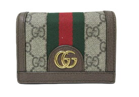 GUCCI/グッチ　GGスプリーム オフィーディアコンパクトウォレット　523155　コンパクトウォレット　二つ折り財布　【中古】