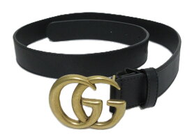 GUCCI/グッチ　GGマーモント ベルト　414516　80/32　ベルト　ブラック/ゴールド　【中古】