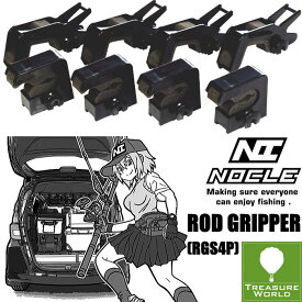 ノークルロッドグリッパー RGS4Pグリップ＆ティップ用各4個入り※バーは付属されません。コーナン スペーシア・イレクターパイプ・インテリアバー等、パイプ径Φ27.5～33mmに対応です。●この商品は39ショップ対象外につき送料ご負担となります。