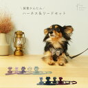 犬 猫 パピー ハーネス リード 脱げない 胴輪 リード付き セット[twill/HL/SSS] 小型犬 超小型犬 3S 子犬 犬用 猫用 …