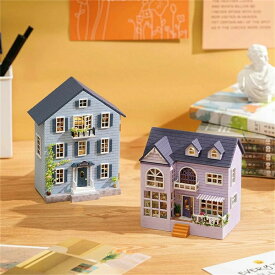 組み立ておもちゃ ミニチュアドールハウス 手作りキット 家具セット インテリア 装飾 装飾 新築祝い ギフト クリエイティブ LEDライト 3D パズル おもちゃ 子供 友達 恋人 誕生日 ホリデー クリスマス ギフト 14歳以上のお子様に最適