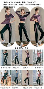 トレーニングウェア レディース 上下セット 半袖 長袖 2点セット スポーツウェア 吸汗速乾 通気 ダイエット ジムウェア セットアップ ランニング ボクシング ヨガ ダンス トレーニング 大き