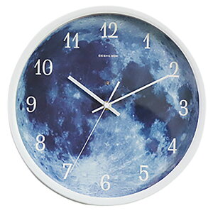 光る月面壁掛け時計 LED掛け時計 直径30cm おしゃれインテリア