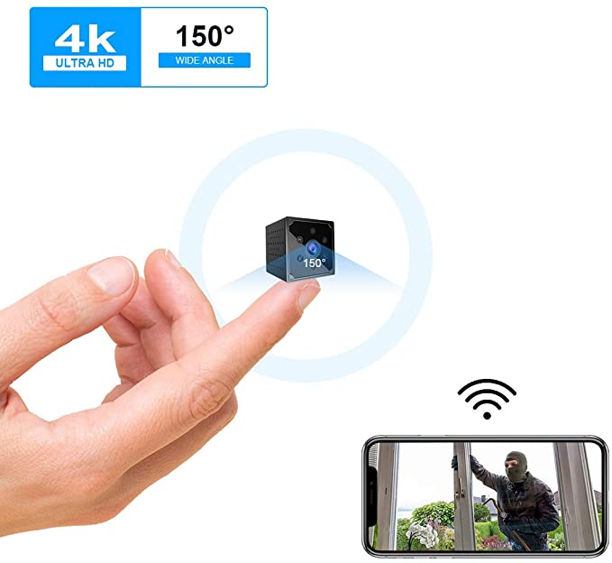 最大42%OFFクーポン 小型カメラ WiFi 4K HD高画質超小型カメラスマホ対応Wi-fi長時間録画 録音ワイヤレス監視カメラ電池式屋外 赤外線暗視動体検知 屋内用ミニ防犯カメラ室内 安い割引