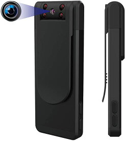 小型カメラ 高画質 8時間録画 クリップカメラ 赤外線カメラ ロータリ レンズ マイクロSDカード 128GB 対応 ウエアラブル 証拠 防犯 ビデオ カメラ