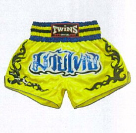 TWINS ムエタイパンツ　キックボクシング　ボクシング　総合格闘技　テコンドー　空手　トレーニング　部屋着 　iイエロー　黄色