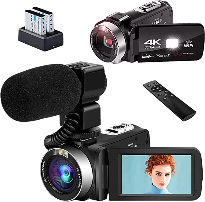 楽天市場】ビデオカメラ 4K YouTubeカメラWIFI機能 外付けマイク HDMI 