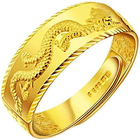 [ティンティンローズ]TingTing Rose 出世の守り神 龍 銅 リング ゴールドメッキ 指輪 メンズリング