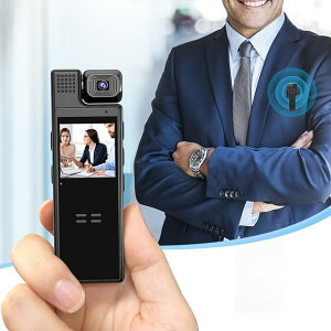 QZT 小型 防犯カメラ クリップ式 180°ロータリーレンズ 1080P 1.3インチ LEDスクリーン対応 10時間連続録画 256GB対応 160°視野 録画/録音/撮影 LEDライト暗視機能 再生 削除 ボイスレコーダー ビデオ