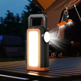 VORAGA ソーラー ランタン LED ランタン USB充電式 小型 無段階調光 スマホ充電可能 IP65防水 キャンプランタン 6種類のライトモード ソーラーライト キャンプ ライト キャンプ用品 吊り下げ 折り畳み式 防災 停電 節電対策 超高輝度