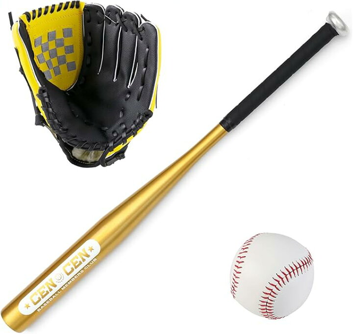 楽天市場】野球 野球バット+グローブ+ボール+収納袋4点セット 初心者 