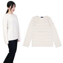 SAINT JAMES セントジェームス MINQUIERS MODERNE マンキエモダン メンズ レディース ユニセックス 長袖Tシャツ ボートネック 薄手 ロンT 綿100％ ブランド ボーダー ロゴ S M L XL 9858【ポスト投函】【ネコポス】