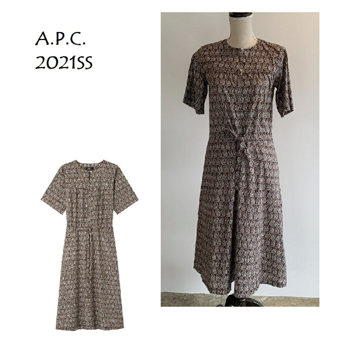 楽天市場 返品不可 お買い得 在庫売り尽くし アーペーセー A P C F055 Elie ワンピース ペイズリー ブランド ワンピース 半袖 お洒落 レディース Apc Tree Bis セレクト