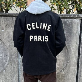 CELINE セリーヌ CELINE PARISパッチ付き ジャケット コーデュロイ 2Q772580W.07IN メンズ ユニセックス レディース Indigo Rinse インディゴ リンス お洒落 ロゴ C