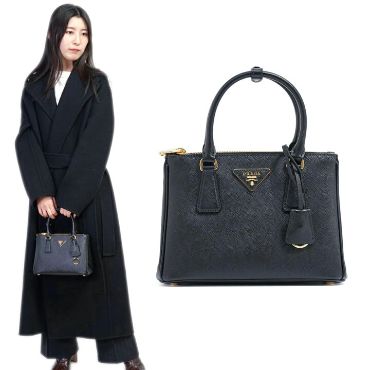 楽天市場】PRADA プラダ ガレリア サフィアーノレザー スモールバッグ  