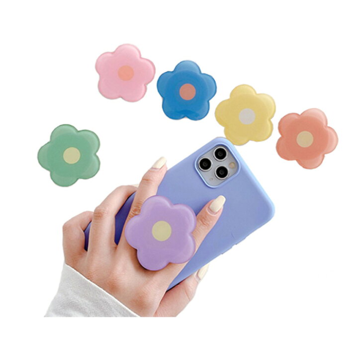 楽天市場 フラワー スマホリング グリップ リング スタンド 携帯グリップ スマホスタンド 花柄スマホグリップ グリップホルダー シンプル スタンド ホルダー 落下防止 韓国女子 人気グッズ Tabinoki House