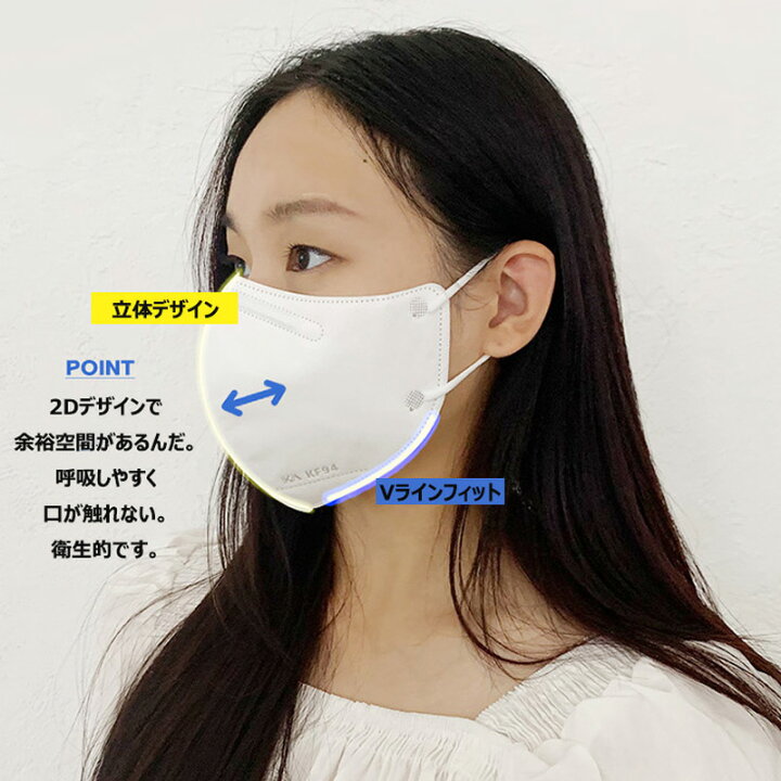 KF94マスク 20枚 ホワイト 個包装 韓国マスク