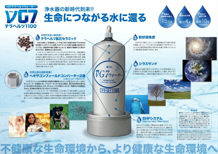 楽天市場】【代引不可】νG7テラヘルツウォーター テラヘルツ1100(浄水 