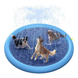 噴水マット 噴水池 水遊び 噴水 ペット用 犬用 100/150/170cm 滑り止め 子供用 噴水プール ウォーター シャワーマット 水 親子芝生遊び ペットグッズ