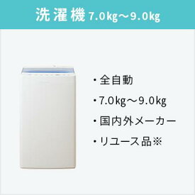 【オプション】中古洗濯機（7.0~9.0kg）【単品購入不可】
