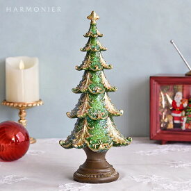 クリスマス クリスマスツリー ヴィンテージツリー オブジェ グリーン 30cm　卓上　ツリー　オブジェ　Xmasツリー 人気 豪華 ラグジュアリー