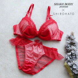 45％OFF シェイクボディー Shake Body ラブリービッグ リボン ブラジャー ショーツ セット SHIROHATO 別注 大きいサイズ レディース trelinge ブラセット 全3色 A70-M-F75-L