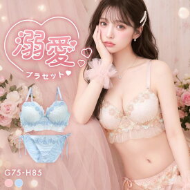 ラブジェリー プリティケミカル ブラセット GH 別注 大きいサイズ グラマー 盛り胸 Wパッド 谷間ブラ ブラジャー Love gerie レディース trelinge 全2色 G75-L-H85-LL