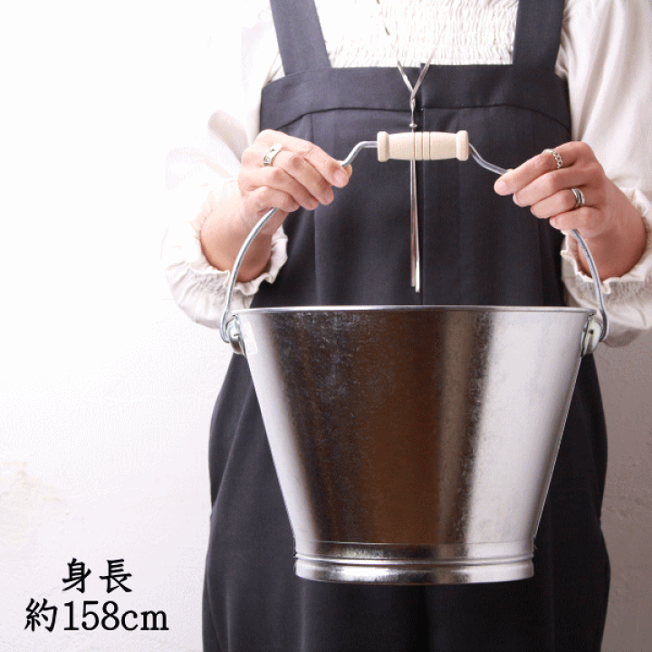 楽天市場】松野屋 トタン ブリキ バケツ おしゃれ レトロ Sサイズ 木手