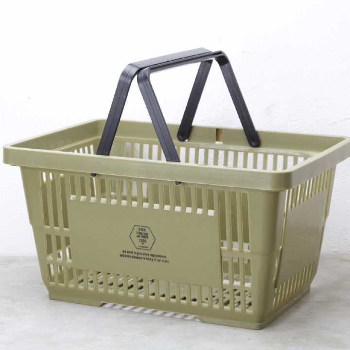 楽天市場】バスケット プラスチック 買い物かご エコバッグ 約18L 洗濯