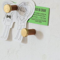 押しピン ピンフック 画鋲 真鍮 木製 壁掛け ポストカードディスプレイ おしゃれ BRASS & WOOD 1本