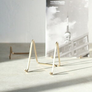 真鍮 カードスタンド 値札立て ショップカード カード立て カードホルダー プライススタンド おしゃれ ゴールド M