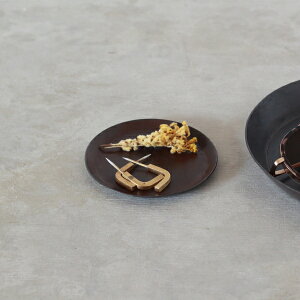 アクセサリートレイ 小物トレー おしゃれ 黒 アイアン 丸 丸型 玄関 S