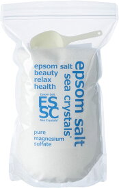 シークリスタルス 国産 エプソムソルト (硫酸マグネシウム) 入浴剤 浴用化粧品 計量スプーン付 無香料 ホワイト 2.2キログラム (x 3) 　2.2kg×3袋セット。エプソムソルト(硫酸マグネシウム)は、欧米では多くのご家庭で愛用されている入浴剤です。