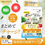 【本日ポイント20倍】ActiLiv 鉄分 亜鉛 ビタミンB サプリ【医師 管理栄養士 W監修】 乳酸菌 ビタミンC …