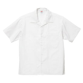 半袖 シャツ メンズ オープンカラー T/Cツイル XXL サイズ オフホワイト ビック 大きいサイズ