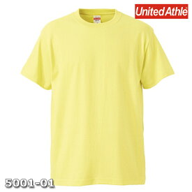 Tシャツ 半袖 メンズ ハイクオリティー 5.6oz L サイズ ライトイエロー