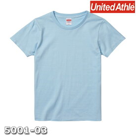Tシャツ 半袖 ガールズ レディース ハイクオリティー 5.6oz G-S M L サイズ L ブルー