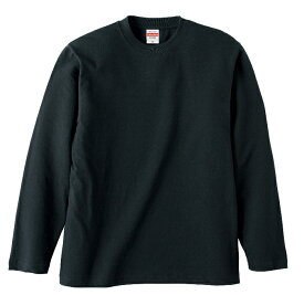 Tシャツ 長袖 メンズ ハイクオリティー 5.6oz L サイズ ブラック