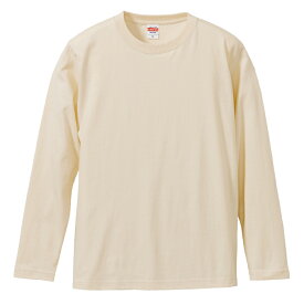 Tシャツ 長袖 メンズ ハイクオリティー 5.6oz M サイズ ナチュラル