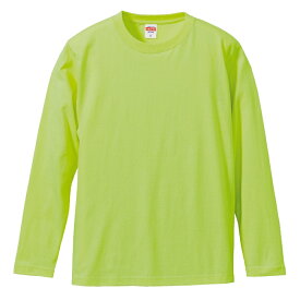 Tシャツ 長袖 メンズ ハイクオリティー 5.6oz M サイズ ライムグリーン