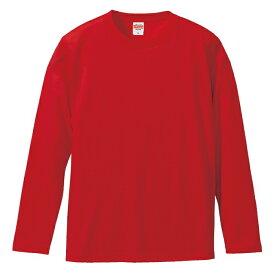 Tシャツ 長袖 メンズ ハイクオリティー 5.6oz XXL サイズ レッド ビック 大きいサイズ